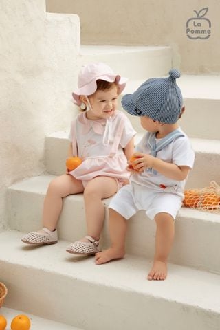  Mũ La Pomme viền bèo nơ cách điệu 