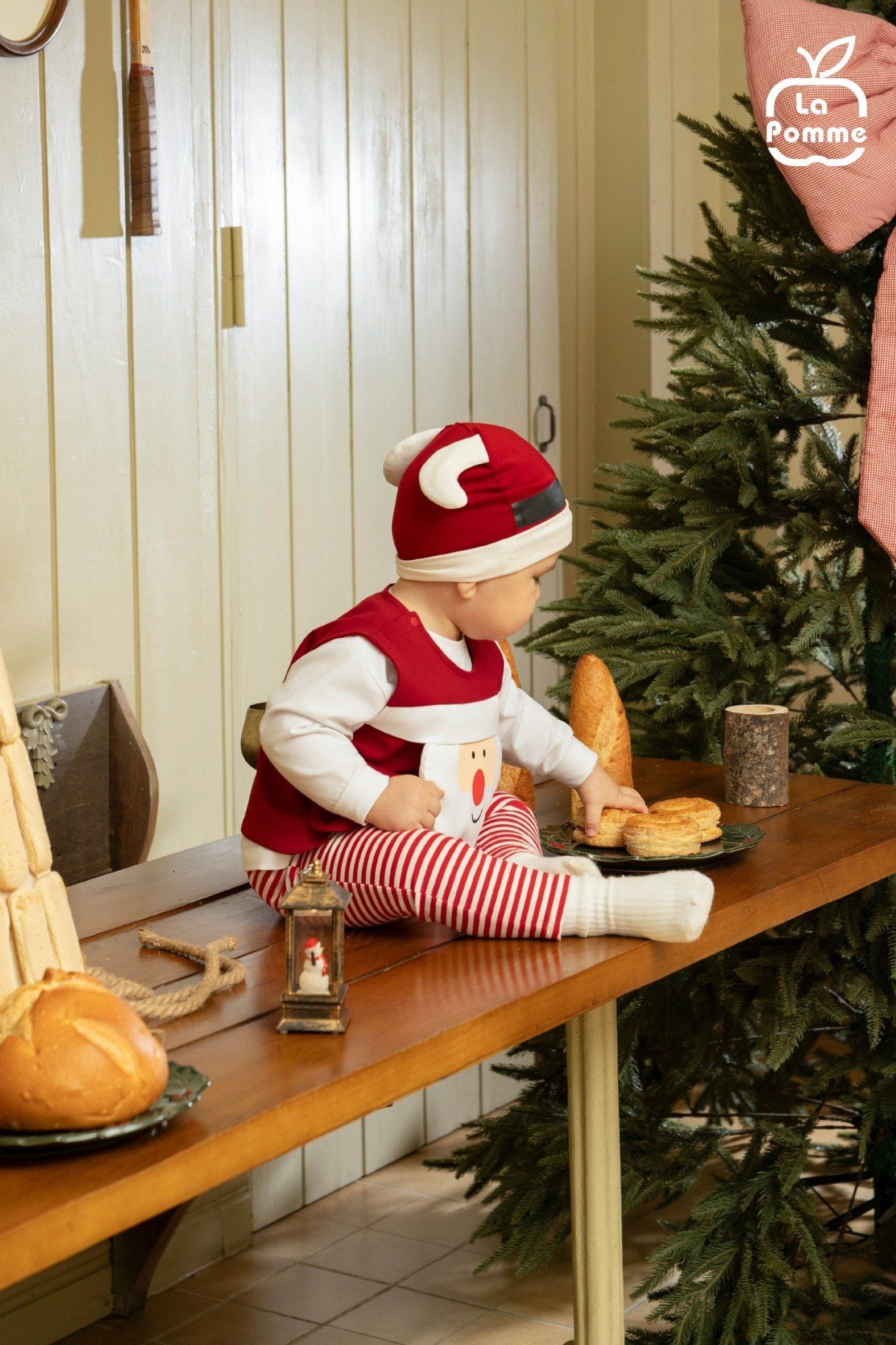  Bộ dài tay kèm áo gile La Pomme mùa an lành ghé chơi 