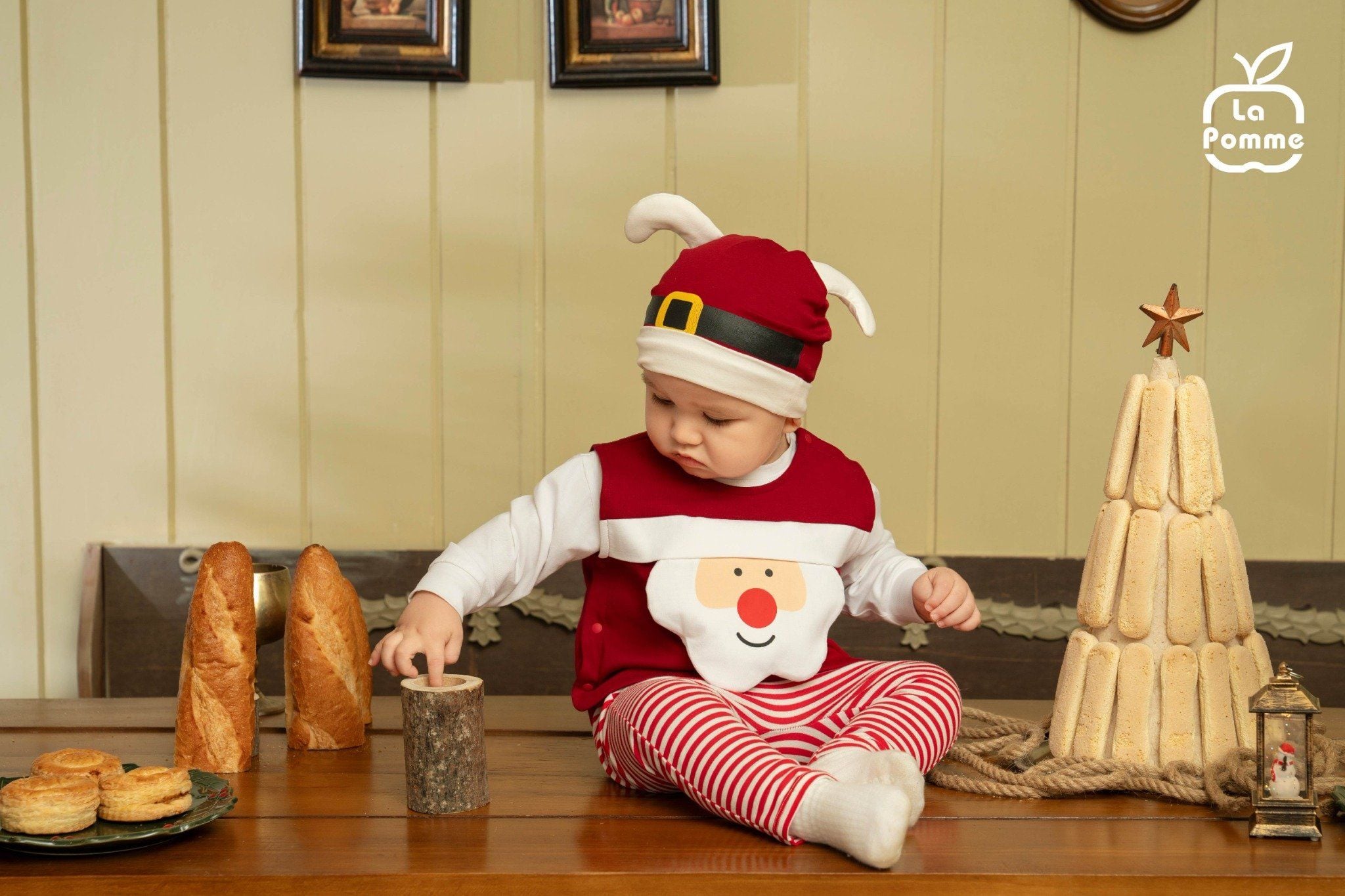  Bộ dài tay kèm áo gile La Pomme mùa an lành ghé chơi 