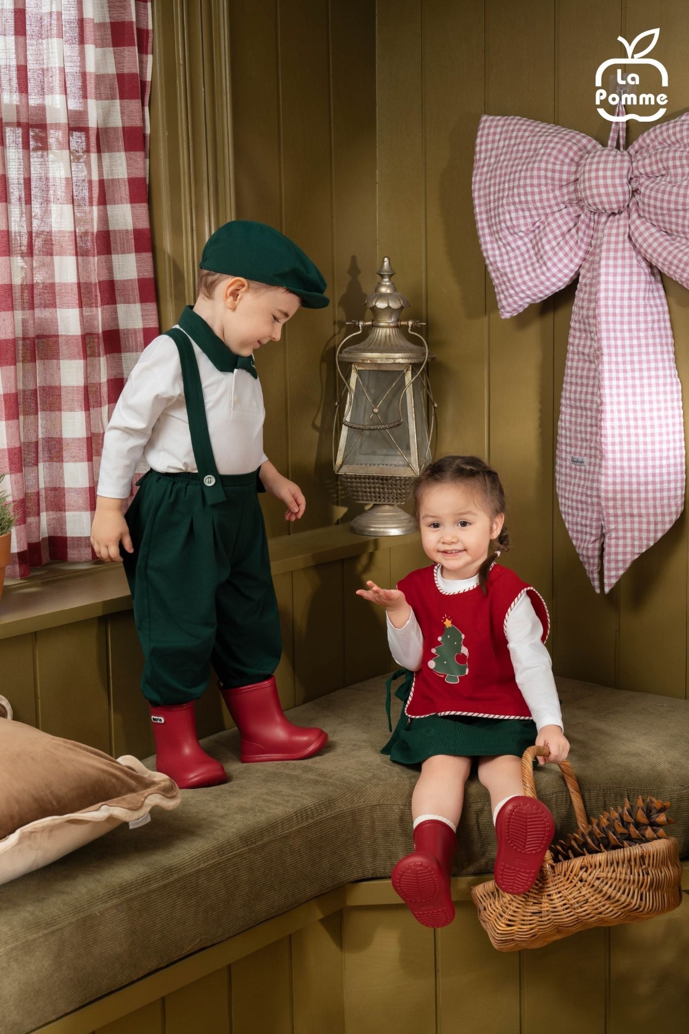  Mũ La Pomme cây thông hạnh phúc 