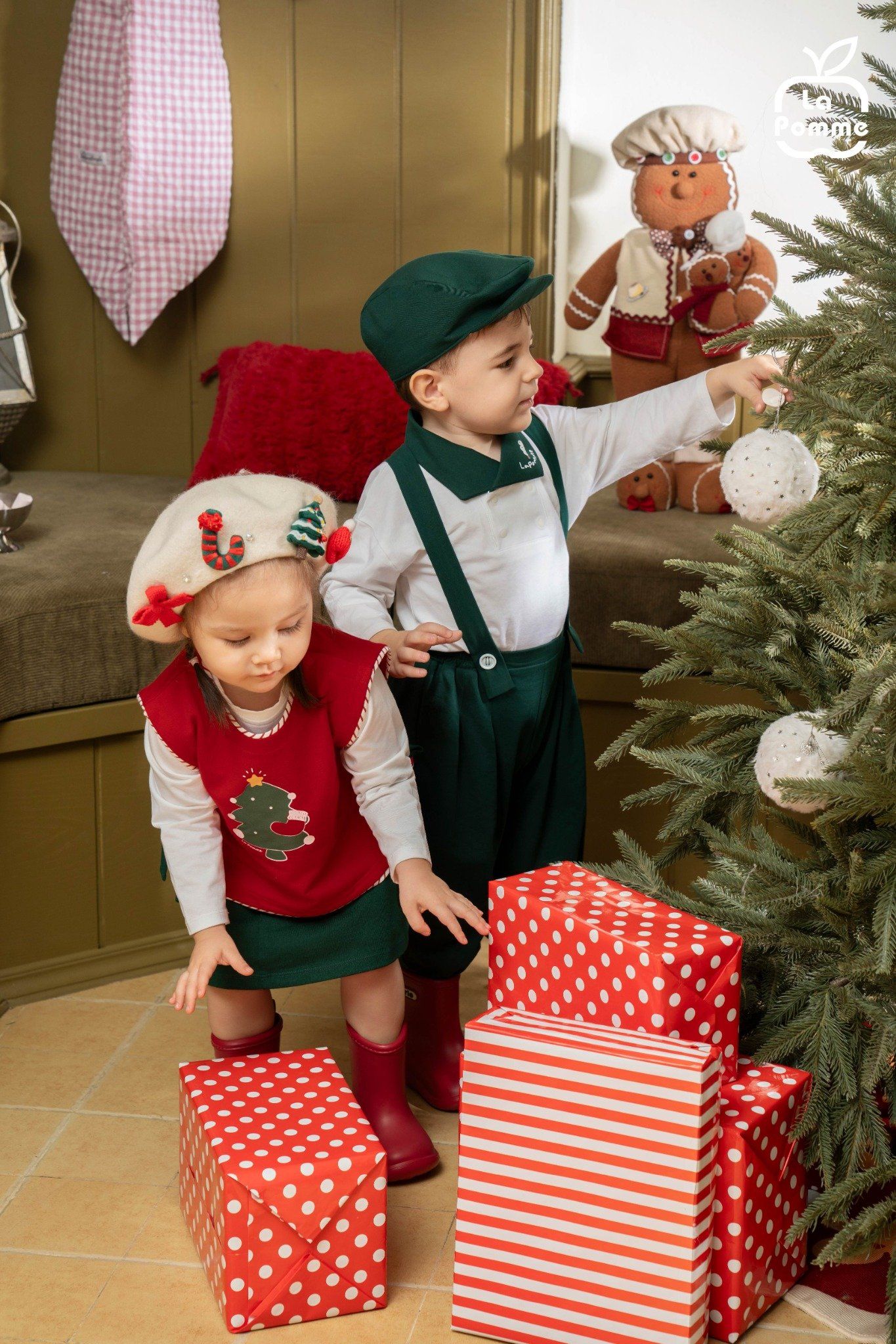  Mũ La Pomme cây thông hạnh phúc 