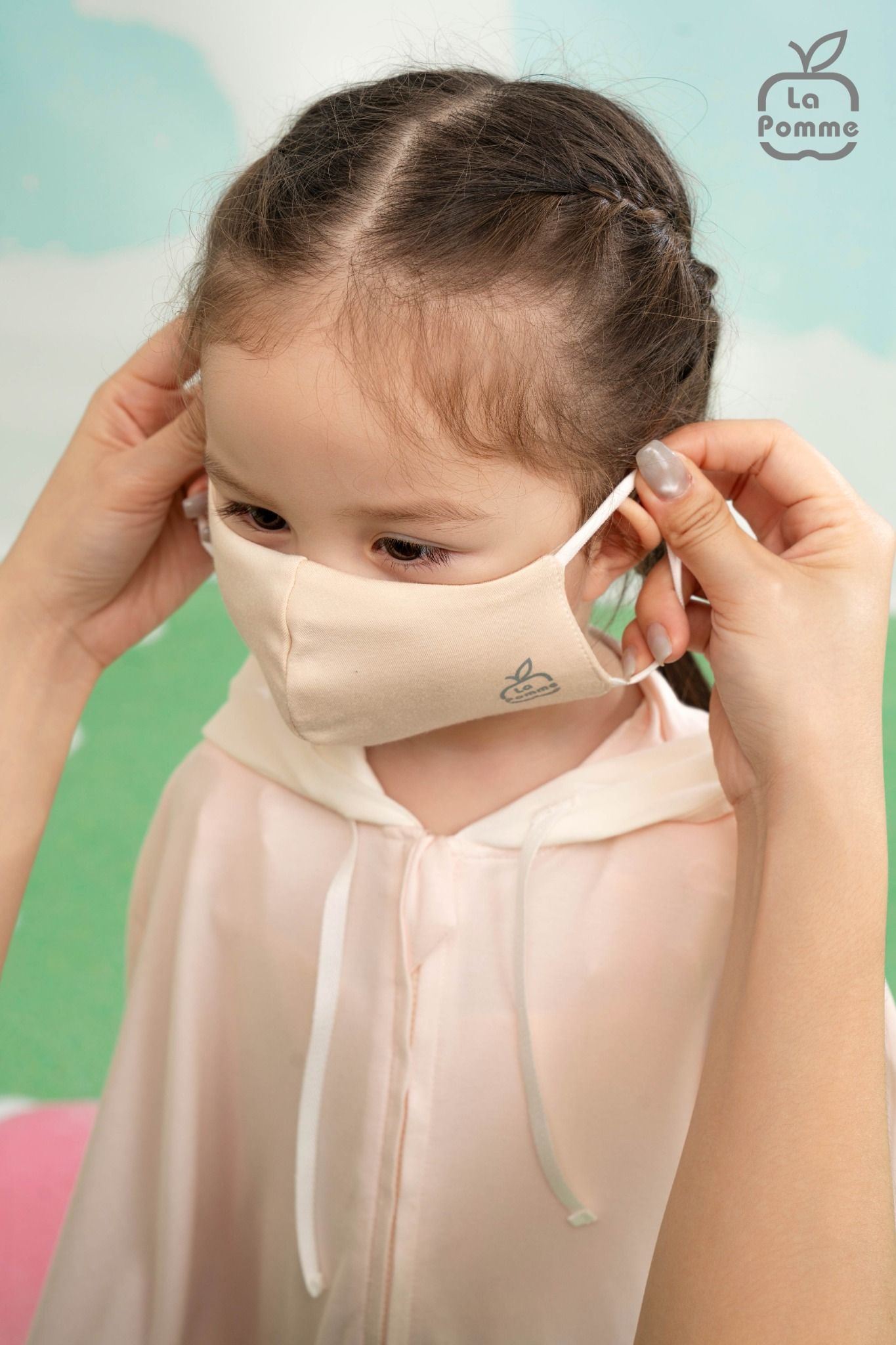  Set 2 chiếc khẩu trang cho bé La Pomme sắc màu dễ thương 