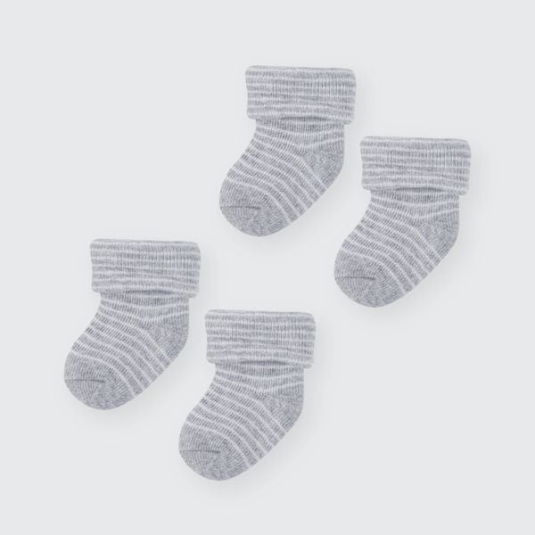  Set 02 đôi tất La Pomme họa tiết kẻ năng động 