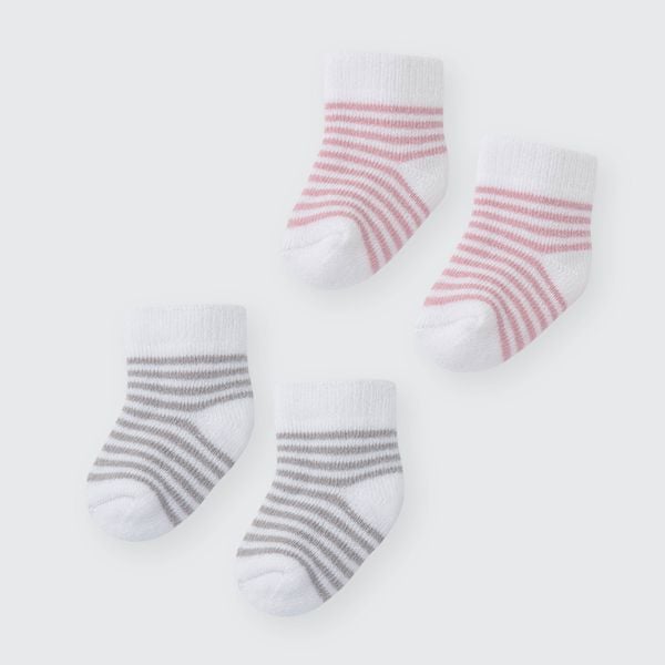  Set 02 đôi tất La Pomme họa tiết kẻ thanh lịch 