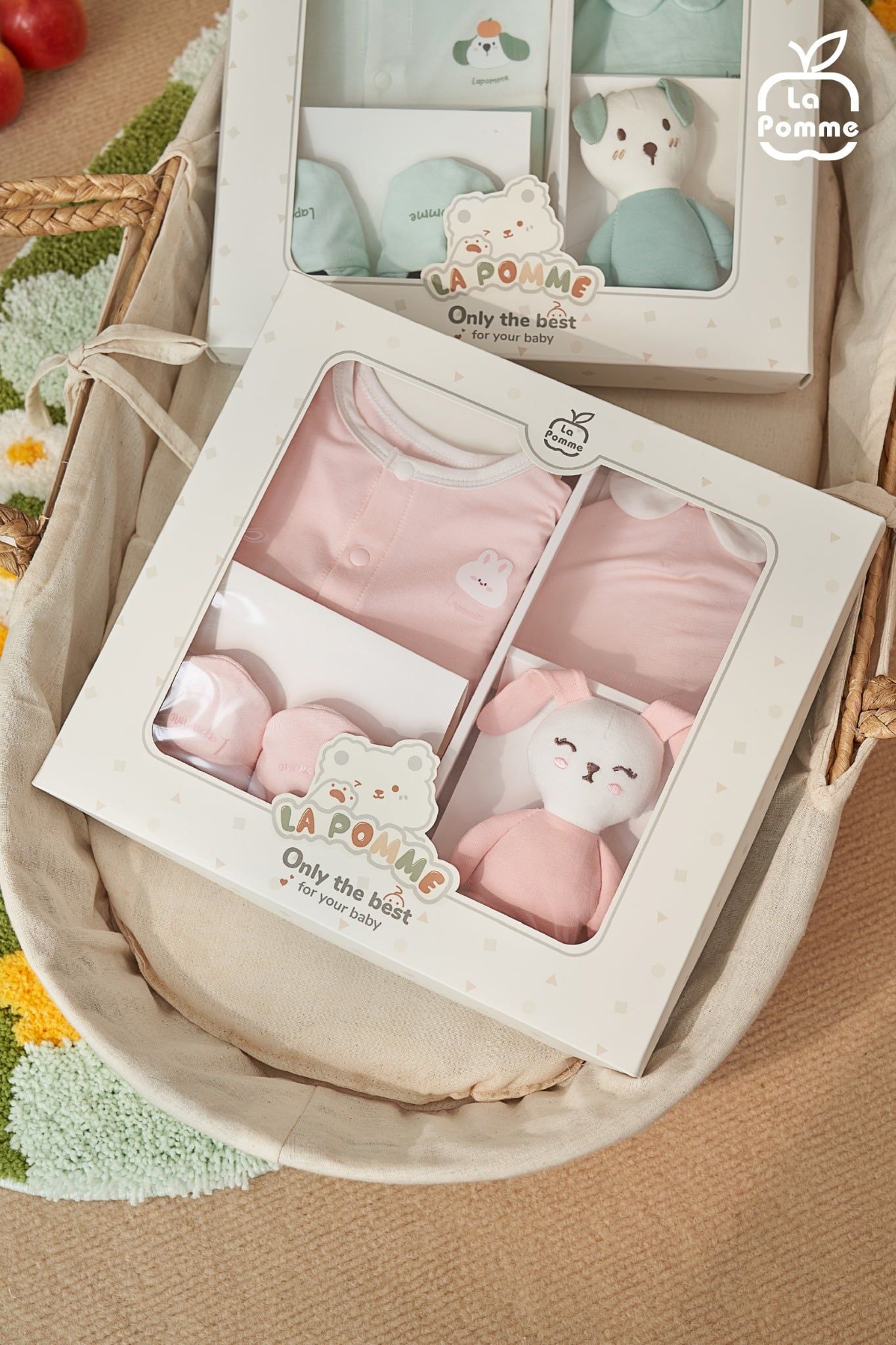  Set quà tặng sơ sinh La Pomme cún yêu - Bộ quần áo rời 