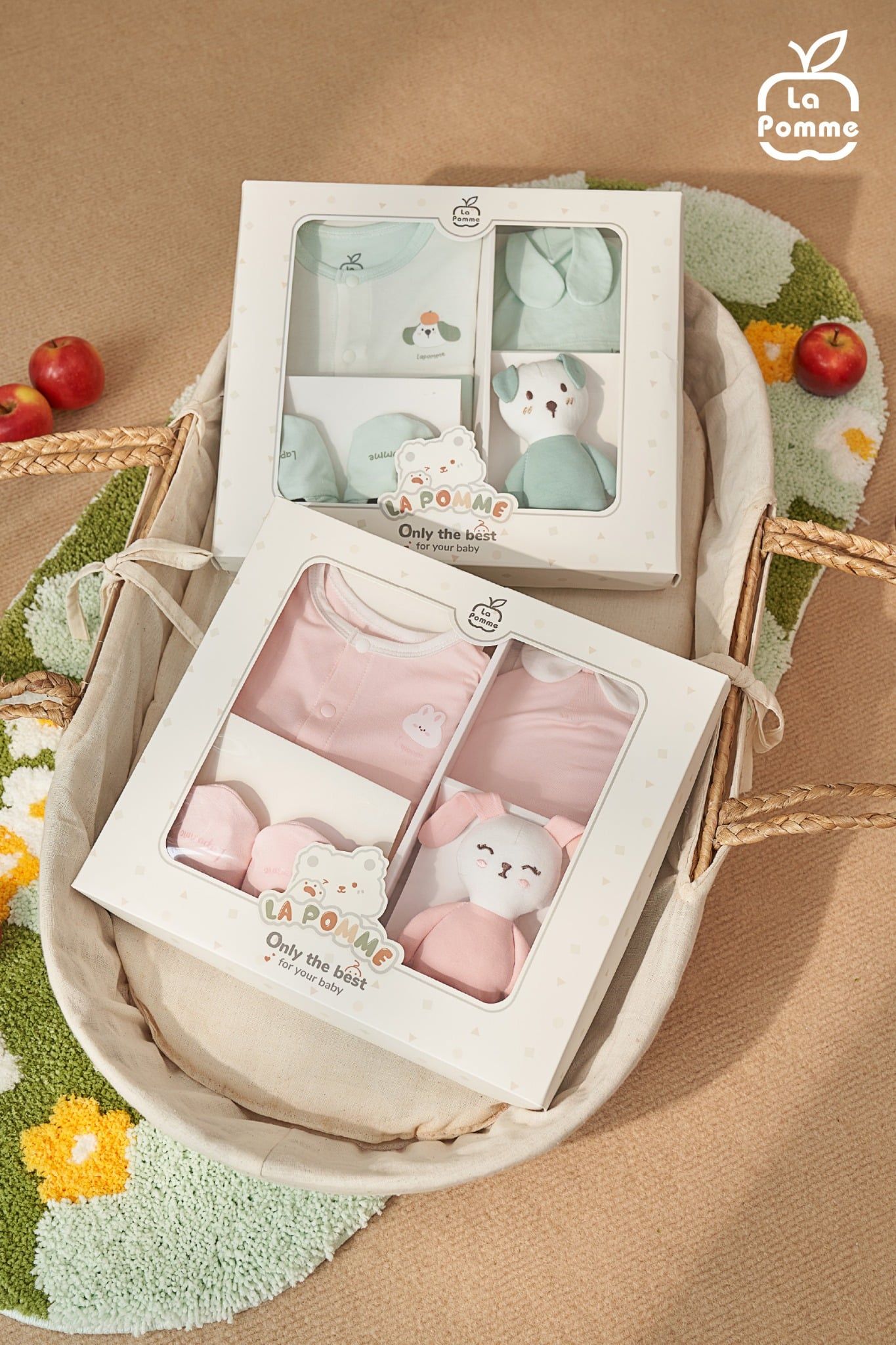  Set quà tặng sơ sinh La Pomme cún yêu - Bộ quần áo rời 