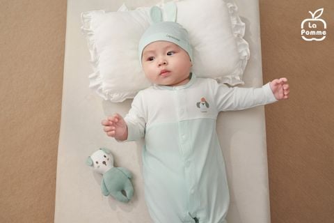  Set quà tặng sơ sinh La Pomme cún yêu - Bộ body liền 