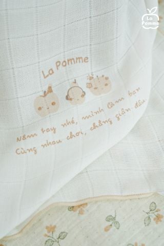  K001 Set 5 Khăn sữa sợi tre lụa La Pomme phối màu (30x30cm) - Vườn ươm hạnh phúc 