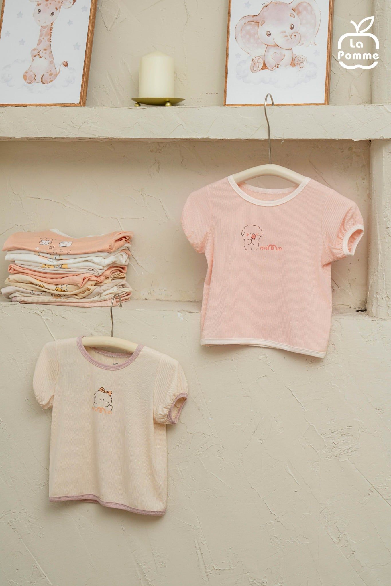  Bộ cộc tay Mềm Mịn by La Pomme kẹo bông ngọt ngào 