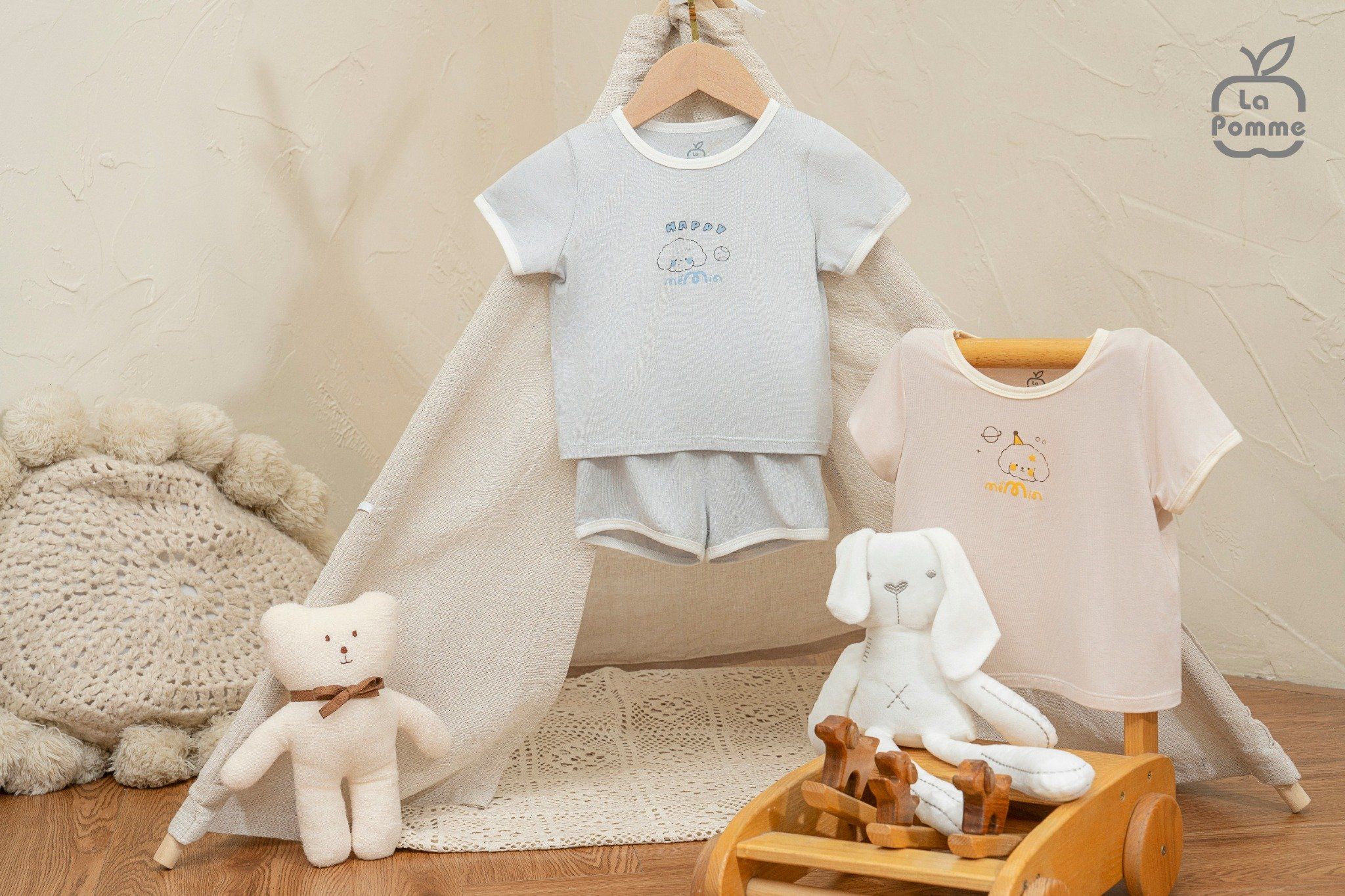  Bộ cộc tay Mềm Mịn by La Pomme người bạn puppy 