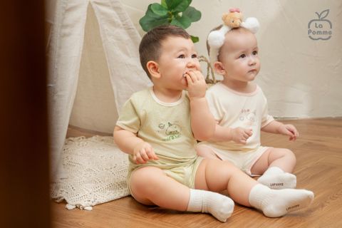  Bộ cộc tay Mềm Mịn by La Pomme người bạn puppy 