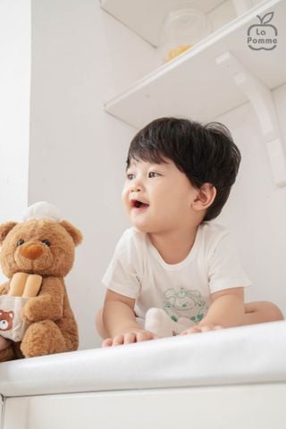  Bộ cộc tay Mềm Mịn by La Pomme phối sắc màu 