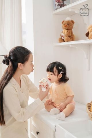  Bộ cộc tay Mềm Mịn by La Pomme phối sắc màu 