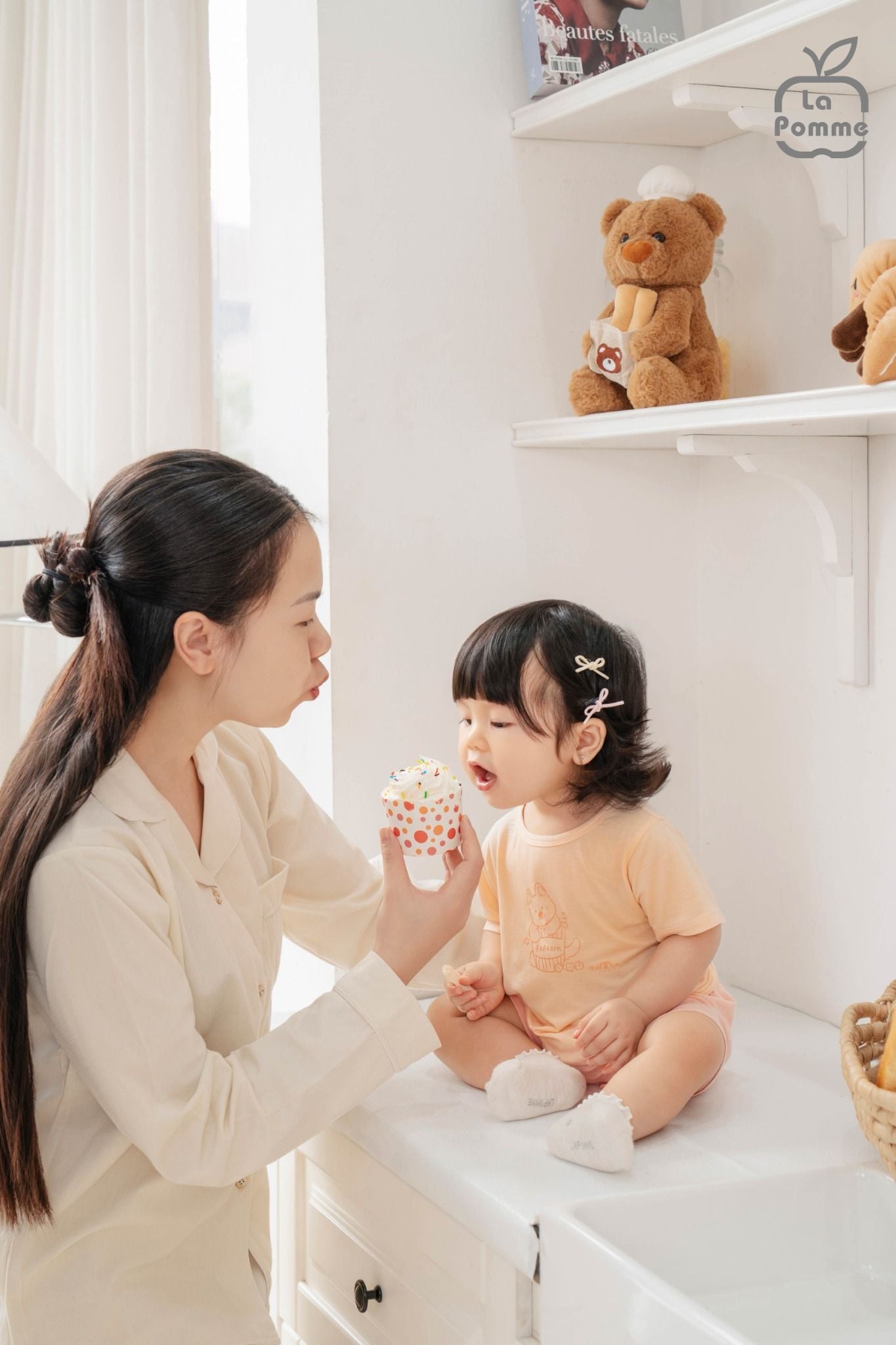  Bộ cộc tay Mềm Mịn by La Pomme phối sắc màu 