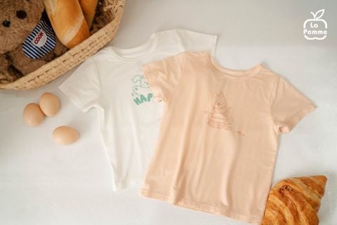  Bộ cộc tay Mềm Mịn by La Pomme phối sắc màu 