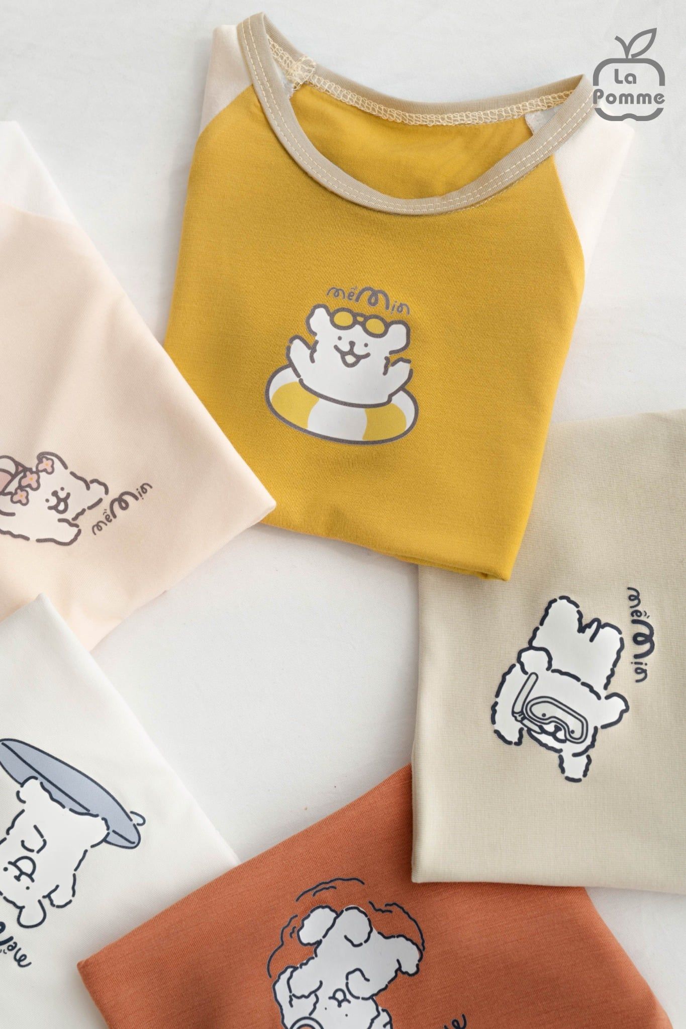  Bộ cộc tay Mềm Mịn by La Pomme những người bạn xứ biển 