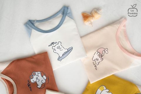  Bộ cộc tay Mềm Mịn by La Pomme những người bạn xứ biển 