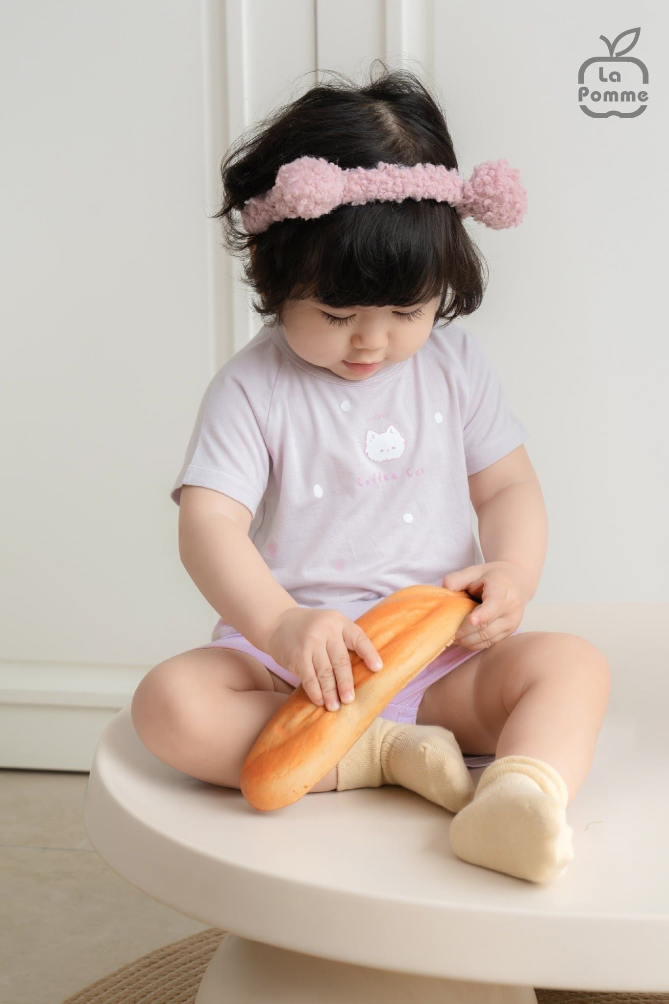  Bộ cộc tay Mềm Mịn by La Pomme vải phối họa tiết cá tính 