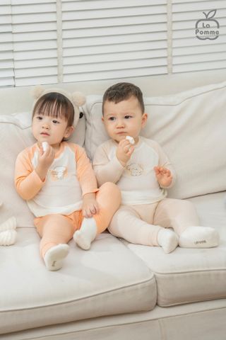  Bộ dài tay mềm mịn by La Pomme êm ái cùng puppy 