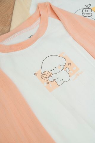  Bộ dài tay mềm mịn by La Pomme êm ái cùng puppy 