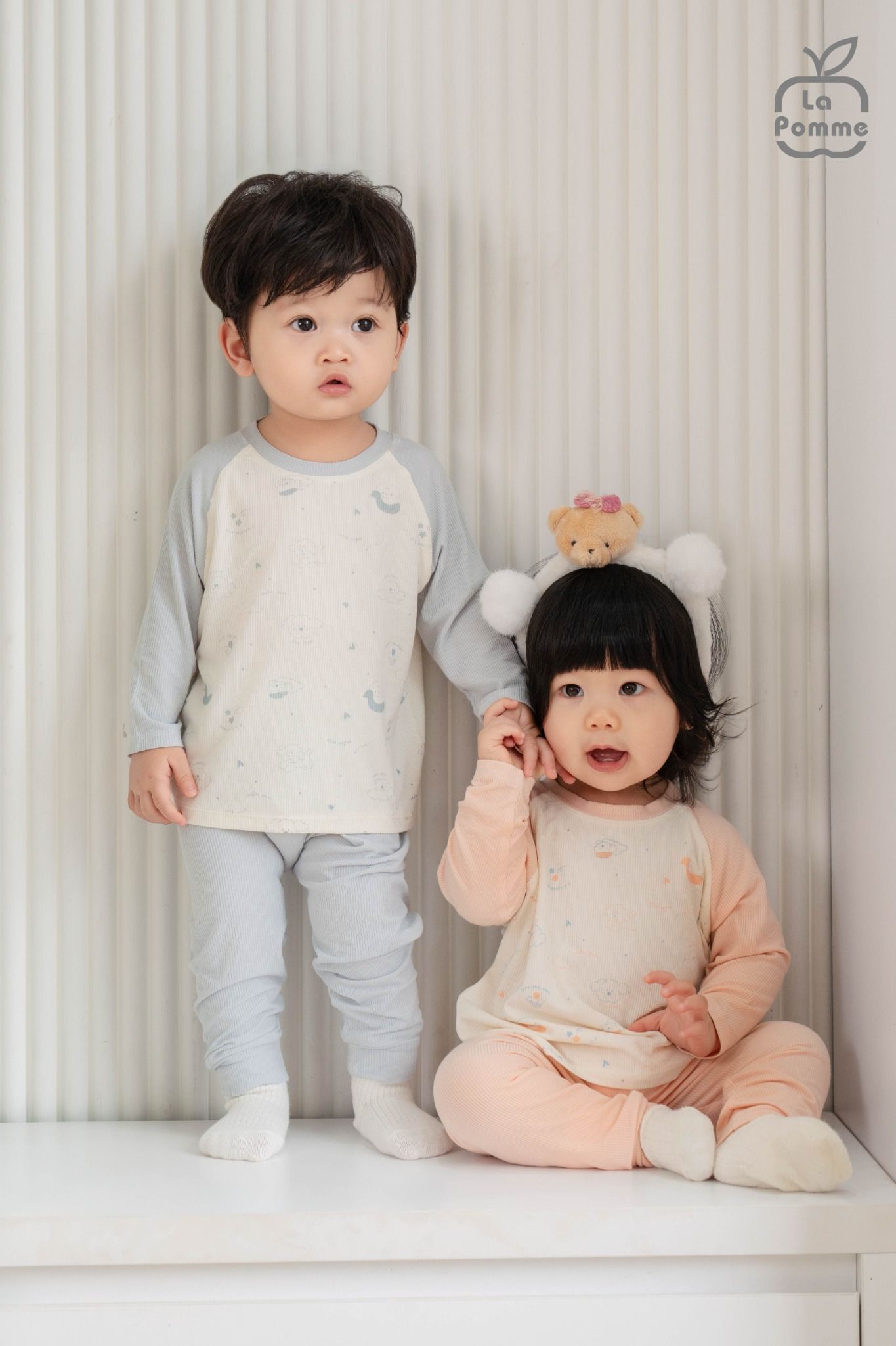  Bộ dài tay Mềm Mịn by La Pomme ngày năng động của cún con 