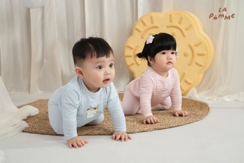  [NÊN TĂNG SIZE] Bộ dài tay Mềm Mịn by La Pomme họa tiết cún yêu siêu ngầu 