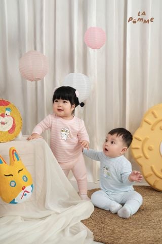  [NÊN TĂNG SIZE] Bộ dài tay Mềm Mịn by La Pomme họa tiết cún yêu siêu ngầu 