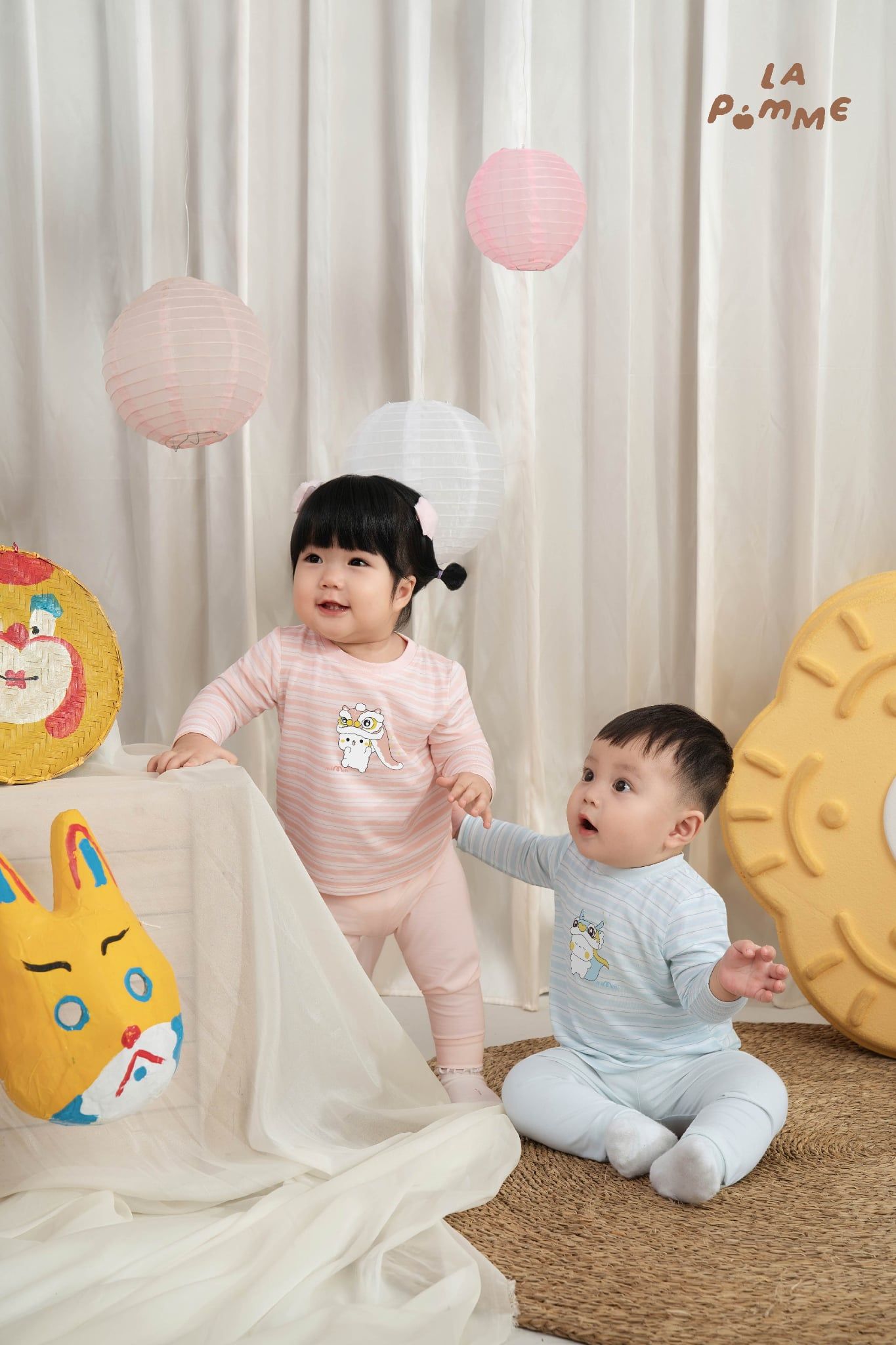  [NÊN TĂNG SIZE] Bộ dài tay Mềm Mịn by La Pomme họa tiết cún yêu siêu ngầu 