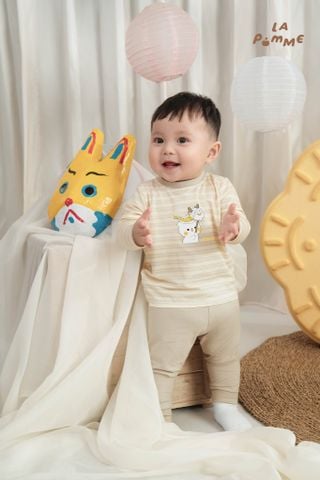  [NÊN TĂNG SIZE] Bộ dài tay Mềm Mịn by La Pomme họa tiết cún yêu siêu ngầu 