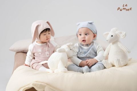  Bộ dài tay Mềm Mịn by La Pomme những người bạn lông mềm 