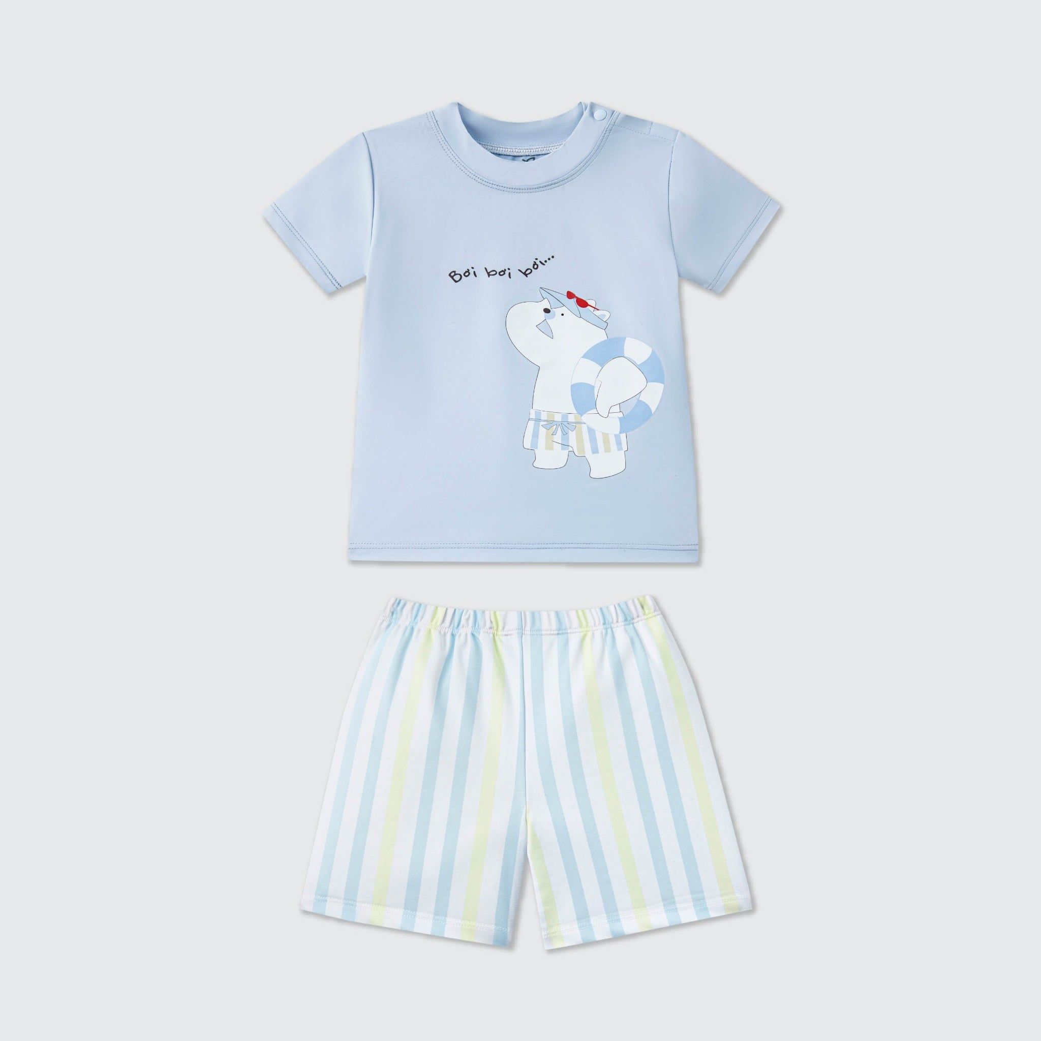  Bộ bơi rời cộc tay La Pomme gấu con đi biển 