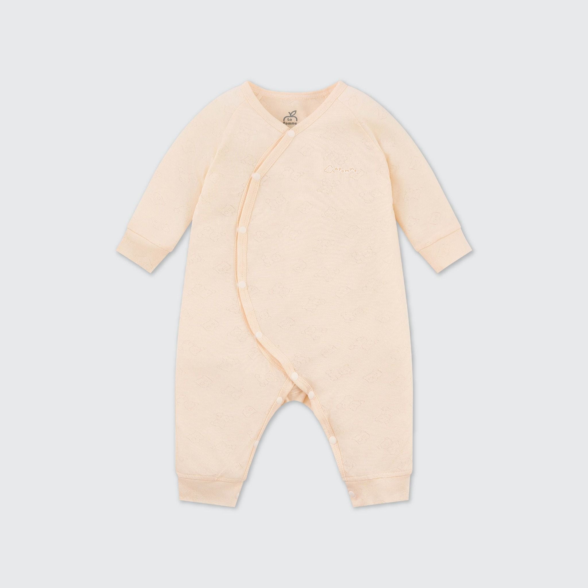  Body dài tay La Pomme dệt vân chìm gấu nhỏ 