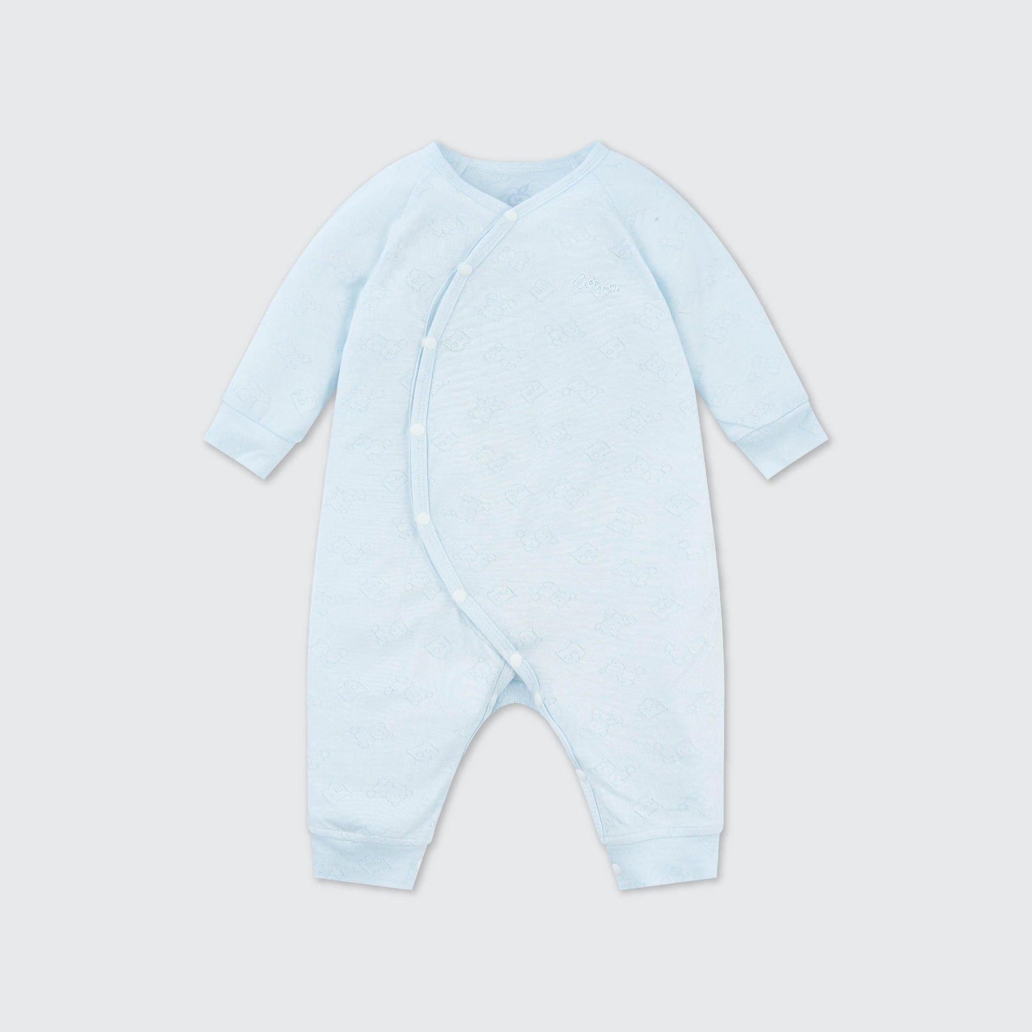  Body dài tay La Pomme dệt vân chìm gấu nhỏ 