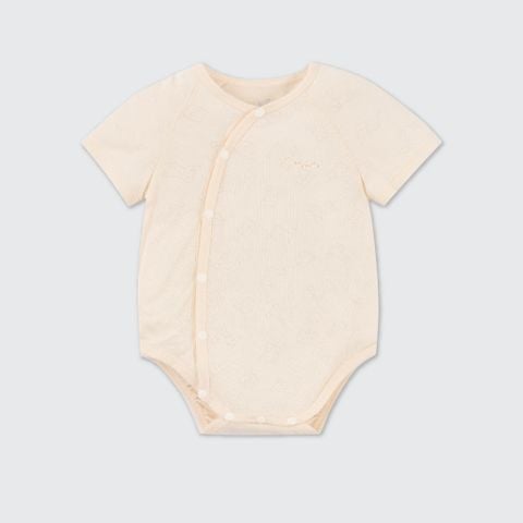  Body chip cộc tay La Pomme dệt vân chìm gấu nhỏ 