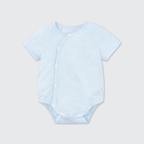  Body chip cộc tay La Pomme dệt vân chìm gấu nhỏ 