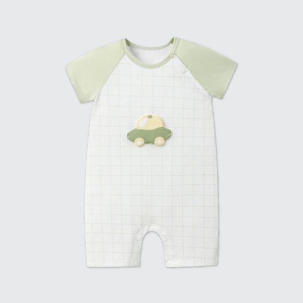  Body cộc tay La Pomme phối caro ô tô vui nhộn 