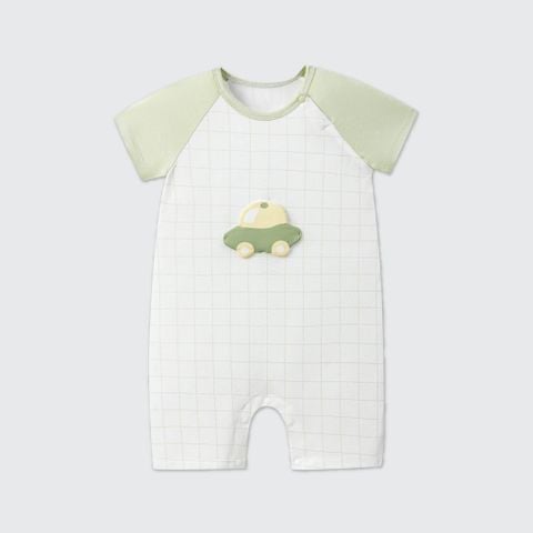  Body cộc tay La Pomme phối caro ô tô vui nhộn 