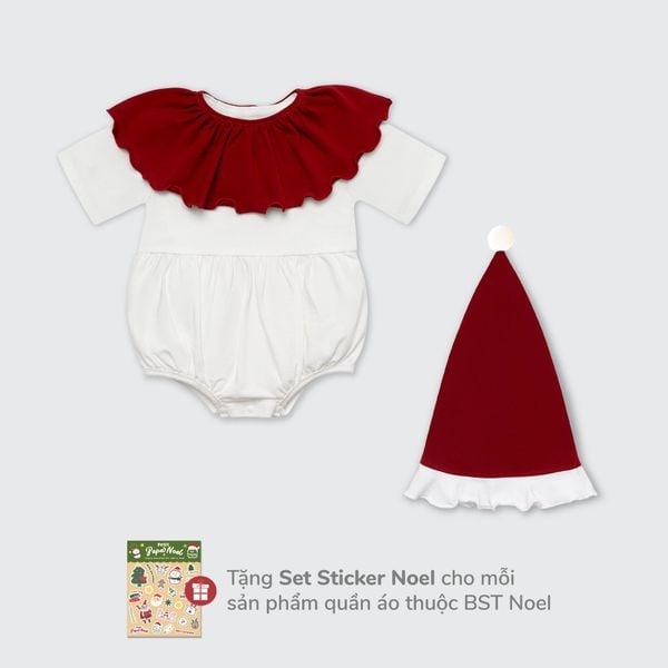  Body cộc tay kèm phụ kiện La Pomme giáng sinh lung linh 