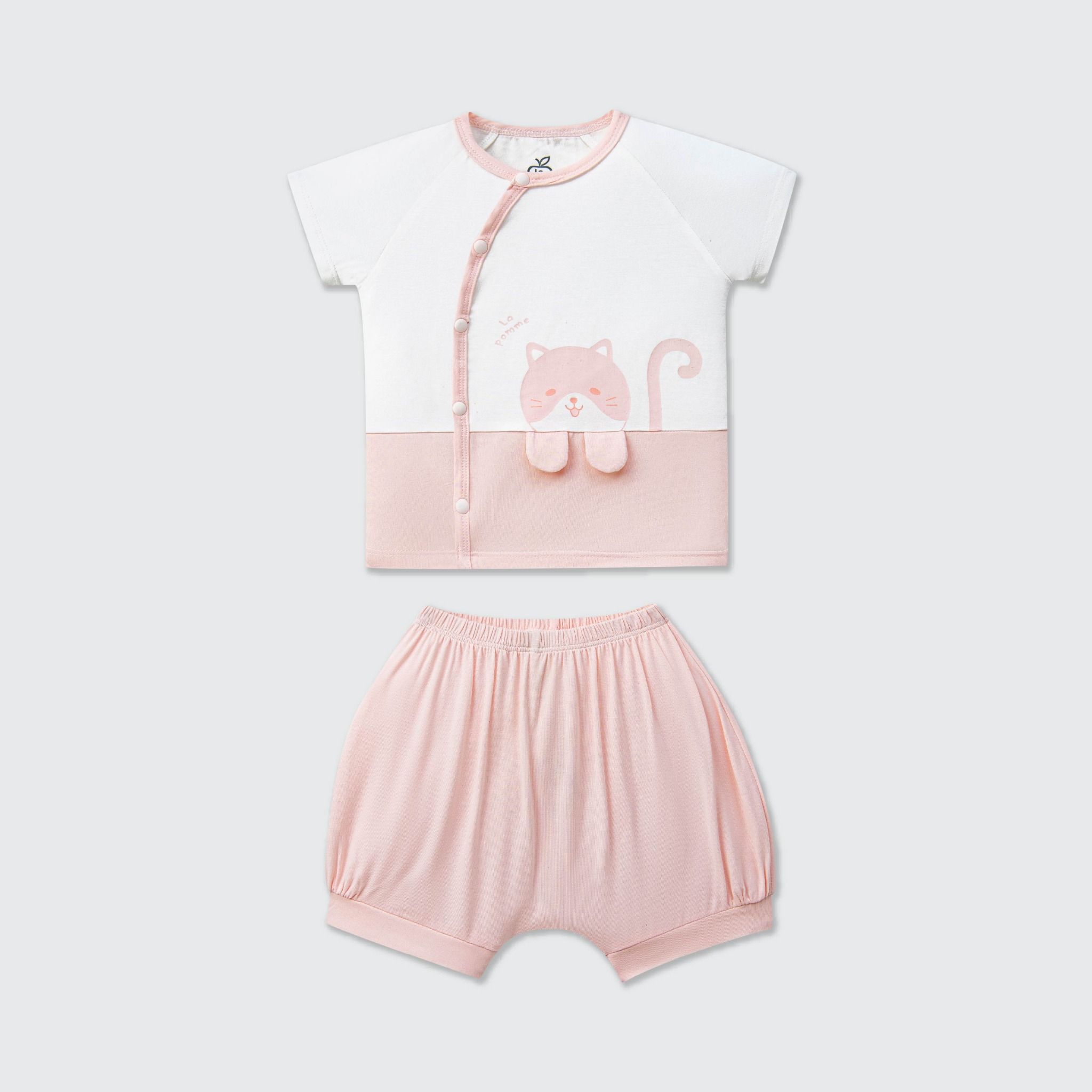  Bộ cộc tay cúc lệch La Pomme bạn nhỏ lém lỉnh 