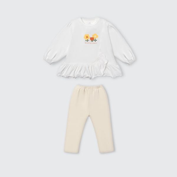  Bộ dài tay La Pomme bèo nhún vườn hoa ươm nắng 