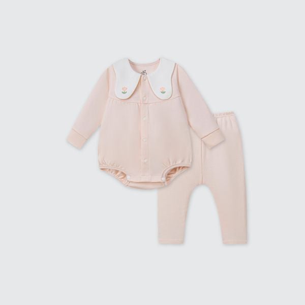  Set body chip dài tay kèm quần La Pomme cánh bướm đáng yêu 