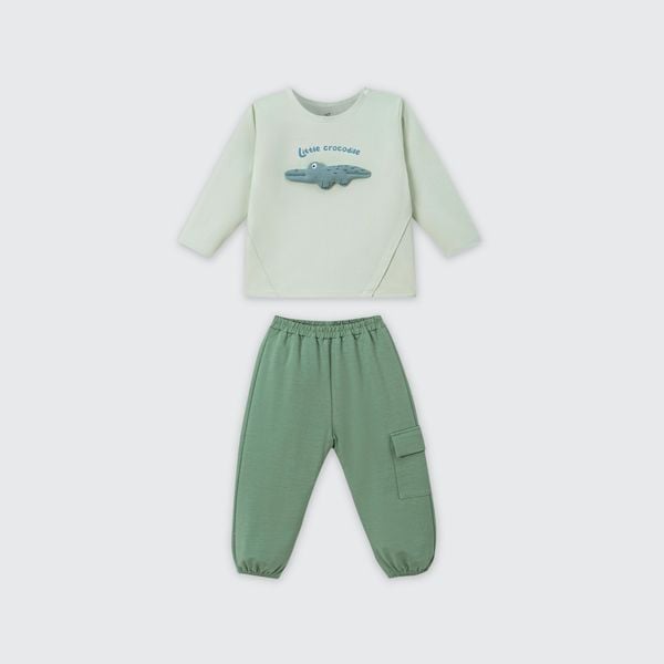  Bộ dài tay La Pomme cá sấu tinh nghịch 