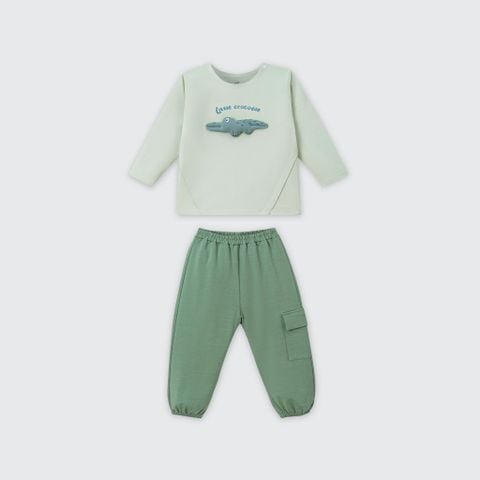  Bộ dài tay La Pomme cá sấu tinh nghịch 