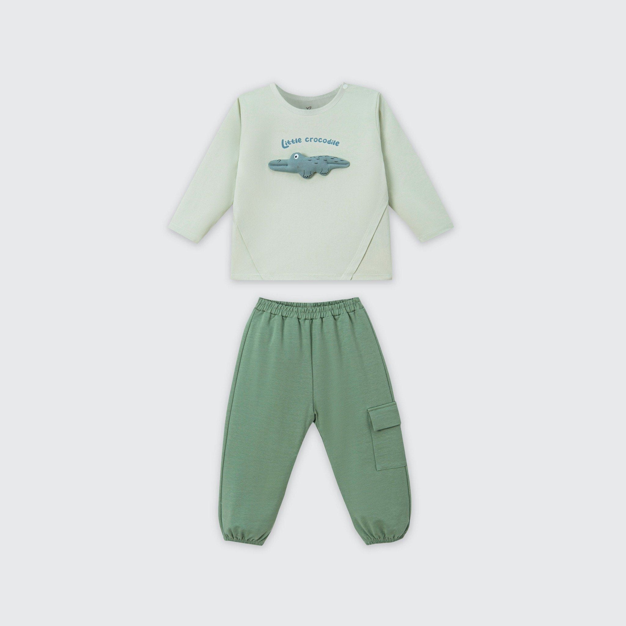  Bộ dài tay La Pomme cá sấu tinh nghịch 