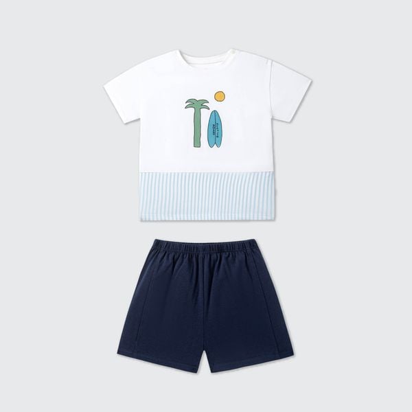  Bộ cộc tay La Pomme phối họa tiết lướt sóng thật vui 