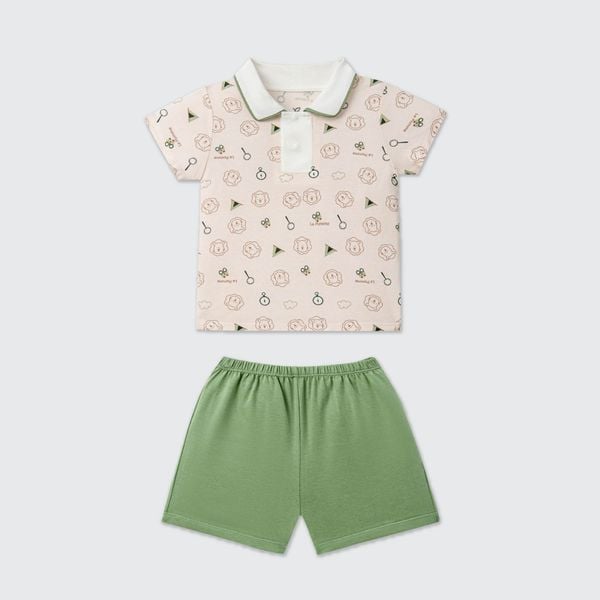  Bộ cộc tay La Pomme cổ polo khám phá rừng xanh 