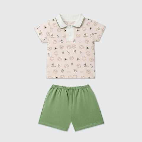  Bộ cộc tay La Pomme cổ polo khám phá rừng xanh 