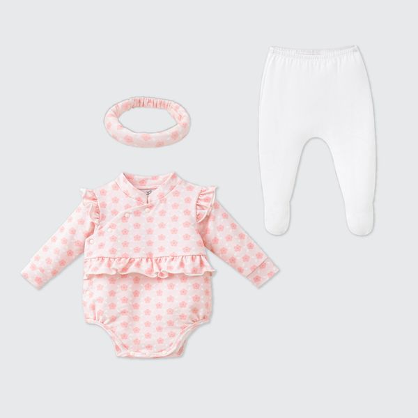  Body chip dài tay kèm quần và mấn La Pomme vườn xuân của mẹ 