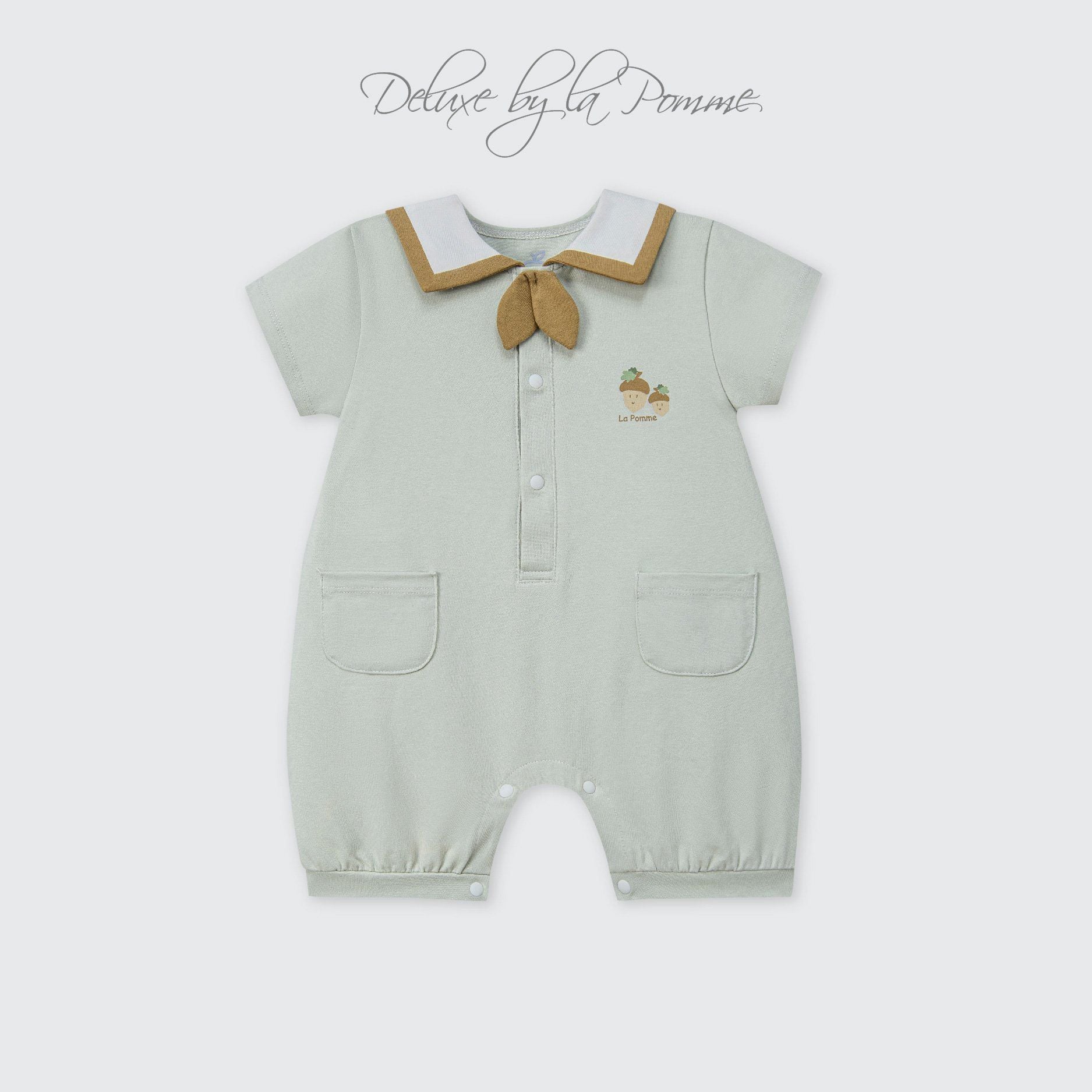  Body cộc tay La Pomme cổ cách điệu thế giới hạt dẻ 