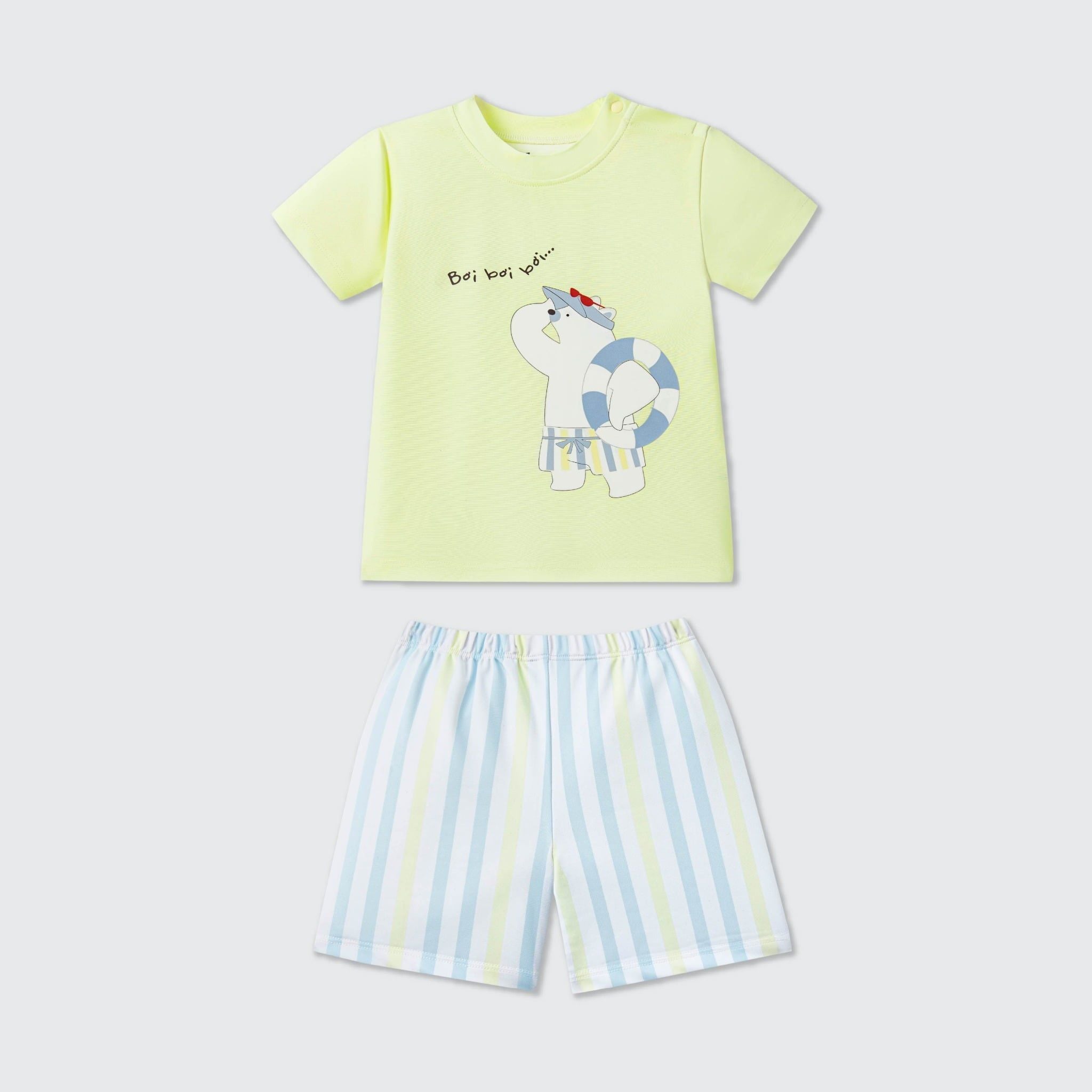  Bộ bơi rời cộc tay La Pomme gấu con đi biển 